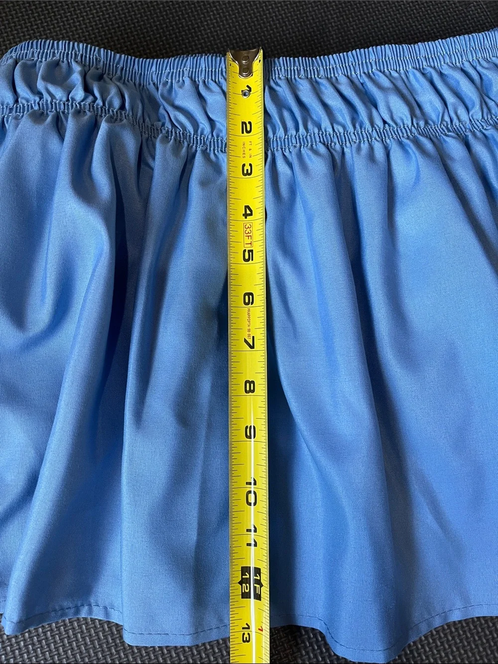 2 King size 13” drop soft blue elastic and adjustable polyester bed skirts